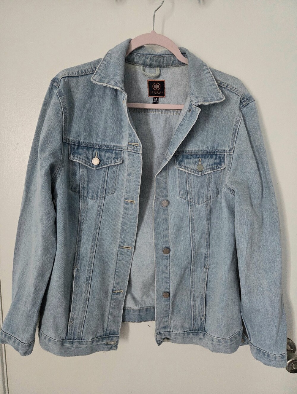 Oversized Light Wash Denim Jacket